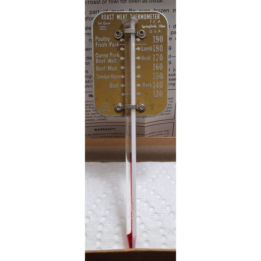 Set of 2 Vintage Taylor TCA Thermometers, Roast Meat and Candy Making
